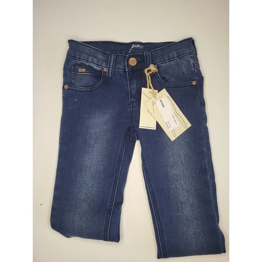 NWT Pinc Premium Girls Medium Wash Stretch Denim Skinny Jeans (Size 7)